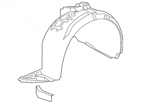 Front right fender liner Chevrolet Malibu 16-18
