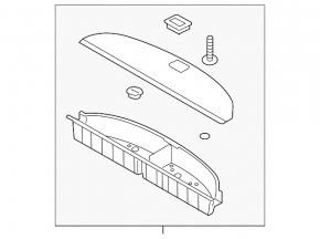 Rear trunk tray for Hyundai Santa FE Sport 13-16 with lid, brown