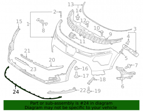 Kia Niro 23-25 front bumper lip
