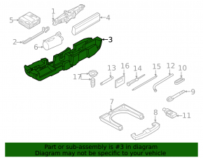 Foam plastic for tools Audi A3 22-26