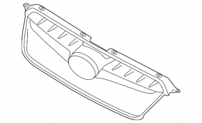 Black radiator grille assembly for Subaru Impreza 15-16, without emblem and moldings