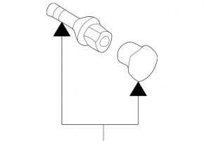 Wheel bolt d17 M14x1.5 Mercedes W164 ML type 1