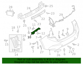 Rear bumper mount right Mazda 3 14-18 BM
