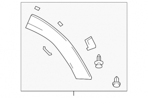 Rear right wing arch trim Mazda CX-30 20-