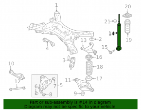 Shock absorber rear left Nissan Murano z52 15-