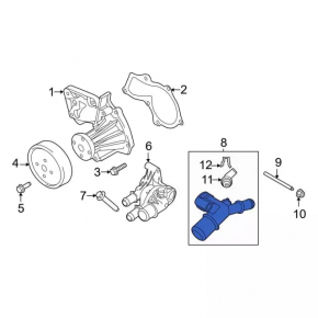 Cooling system flange Ford Escape MK4 20-22 1.5T