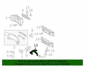 Mazda CX-9 Cabin Temperature Sensor 16-23