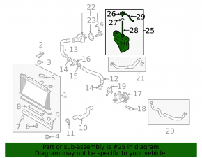 Expansion tank for cooling Mazda CX-7 06-09