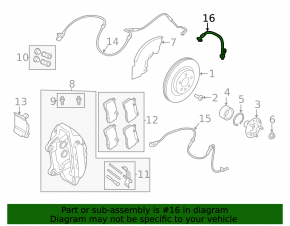 Front right brake hose for Land Rover Discovery 17-25