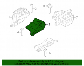 Engine bracket right Mini Cooper F56 3d 14-23 1.5t automatic transmission