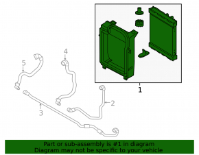 Additional left radiator for BMW X5 F15 16-18 plug-in with frame