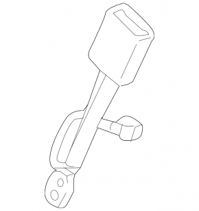 Chevrolet Malibu 16-19 passenger seat belt latch, gray, with wire