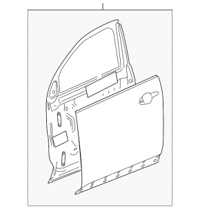 Door bare front left Chevrolet Equinox 10-17