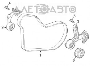 Kia Niro 17-22 HEV, PHEV rear drive belt tensioner pulley