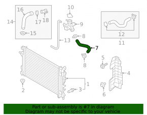 Upper cooling pipe for Hyundai Elantra AD 17-20 2.0 radiator