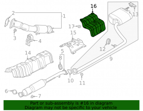 Rear muffler heat shield for Hyundai Sonata 20-22