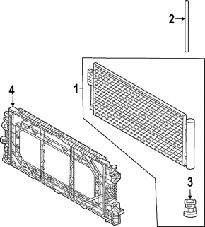 Air conditioning radiator condenser Polestar 2 21- without heat pump