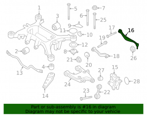 Rear left transverse control arm BMW 5 F10 11-16