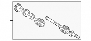 Drive axle shaft rear left Infiniti QX56 QX80 10-20