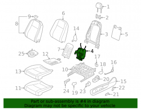 Lumbar support for driver's seat VW Atlas 18- with motor