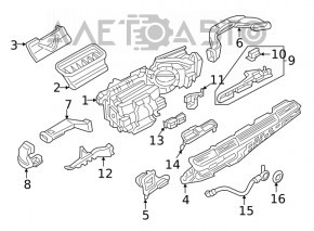 Front panel air duct deflector left Audi Q7 16-