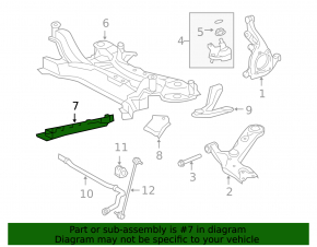 Right front subframe reinforcement for Toyota RAV4 06-12