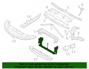 Lower radiator deflector BMW 7 G11 G12 16-19 B58