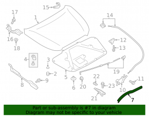 Subaru XV Crosstrek 13-17 Hood Seal