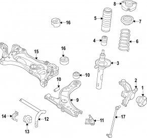 Shock absorber front left VW Jetta 19- GLI