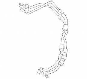 BMW 5 G30 18- 530e hybrid battery cooling system pipes rear