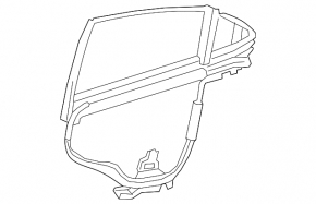 Curtain door rear left Lexus LS460 LS600h 07-12 long
