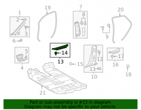 Front left door sill plate for Lexus RX350 RX450h 10-12 gray