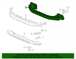 Front bumper reinforcement Honda Civic XI FE/FL 22-