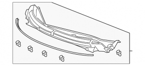 Plastic windshield wiper grille for Honda CRZ 11-16