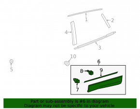 Door trim lower rear left Toyota Rav4 13-15 prerest, structure