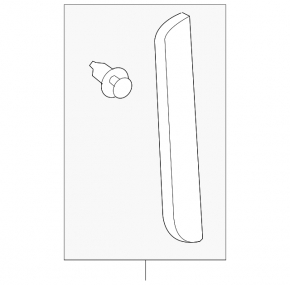 Molding glass door trunk left Toyota Sequoia 08-16 scratch, web