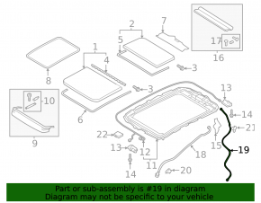 Rear left panoramic drainage tube Audi Q3 83A 19-25