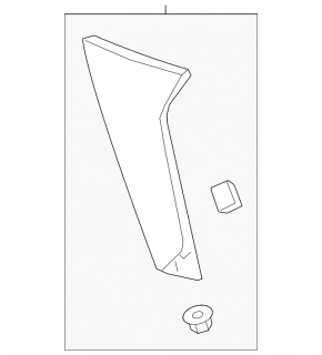 Right tailgate spoiler Chevrolet Equinox 18-