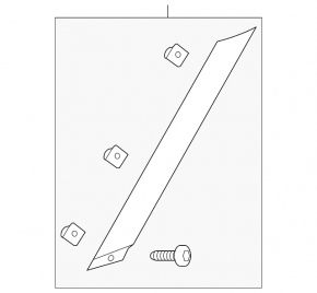 Front pillar trim outer right Hyundai Veloster 12-17