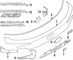 Subaru Forester 25-26 rear view camera