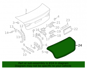 Seal of trunk lid Audi A3 8V 15-20 4d, 5d
