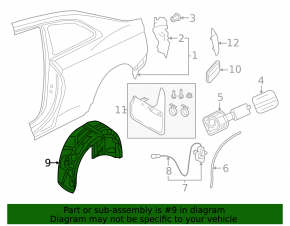 Rear right mudguard Audi A5 F5 17-