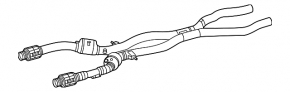 Exhaust pipe middle section Mercedes W167 GLE 63 20-24 4.0h AMG, sawed off