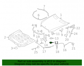 Left hood hook for Mercedes W221