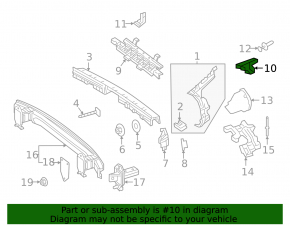 Left rear bumper lip bracket for Mercedes GLC 300 20-22 AMG pack