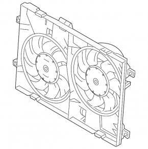 Diffuser radiator shroud bare Mazda6 09-10 2.5