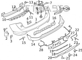 Lincoln MKC 15-19 Rear Bumper Reinforcement Rusty