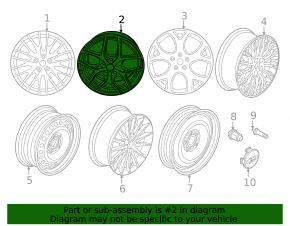 Wheel disk R17 Ford Focus mk3 11-18 type 5, scratches