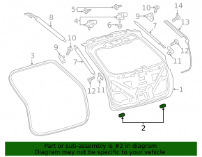 Tailgate bumper Ford Edge 15-18