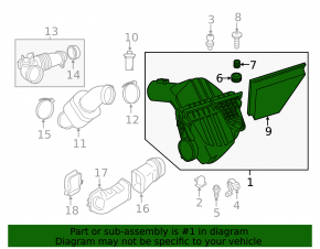 Air Filter Housing BMW 5 F10 12-16 2.0T